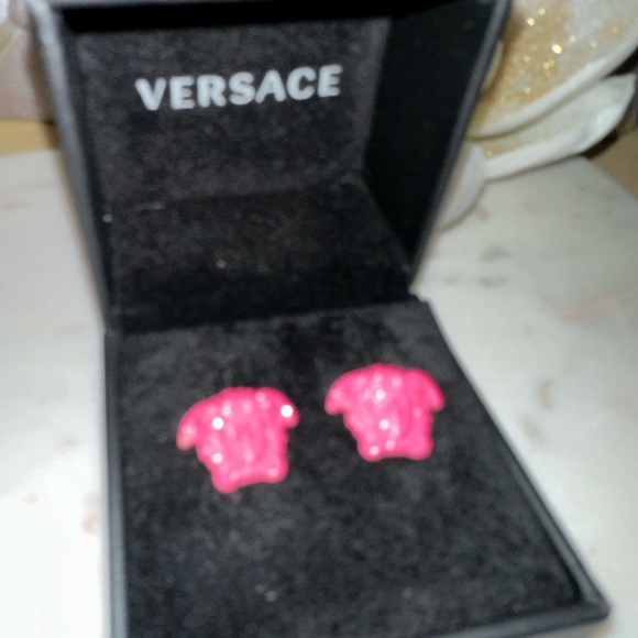 Versace enamel earrings NEW (AUTHENTIC) - Picture 2 of 9